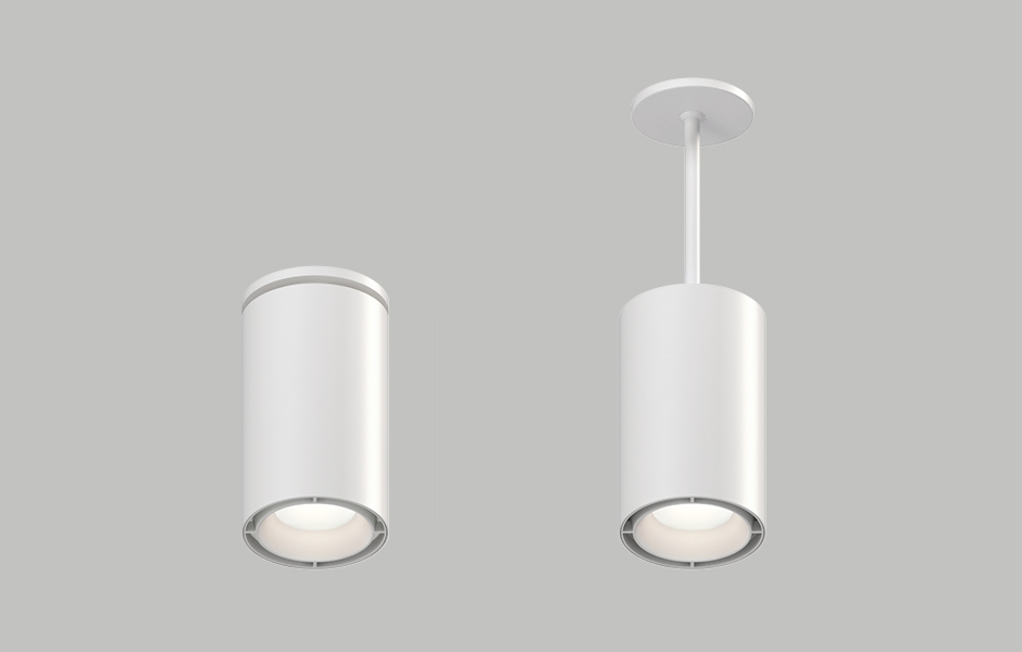 White Cylinder Pendant Light